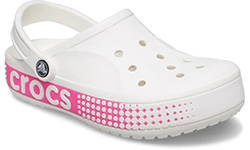 Crocs Bayaband Clog Logo Motion Pink белые