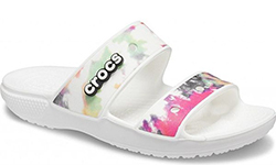 Crocs Classic Tie-Dye Graphic Sandal Белые
